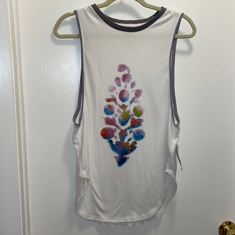 Free People Faded Away Graphic Buti Tank Size XS NWT